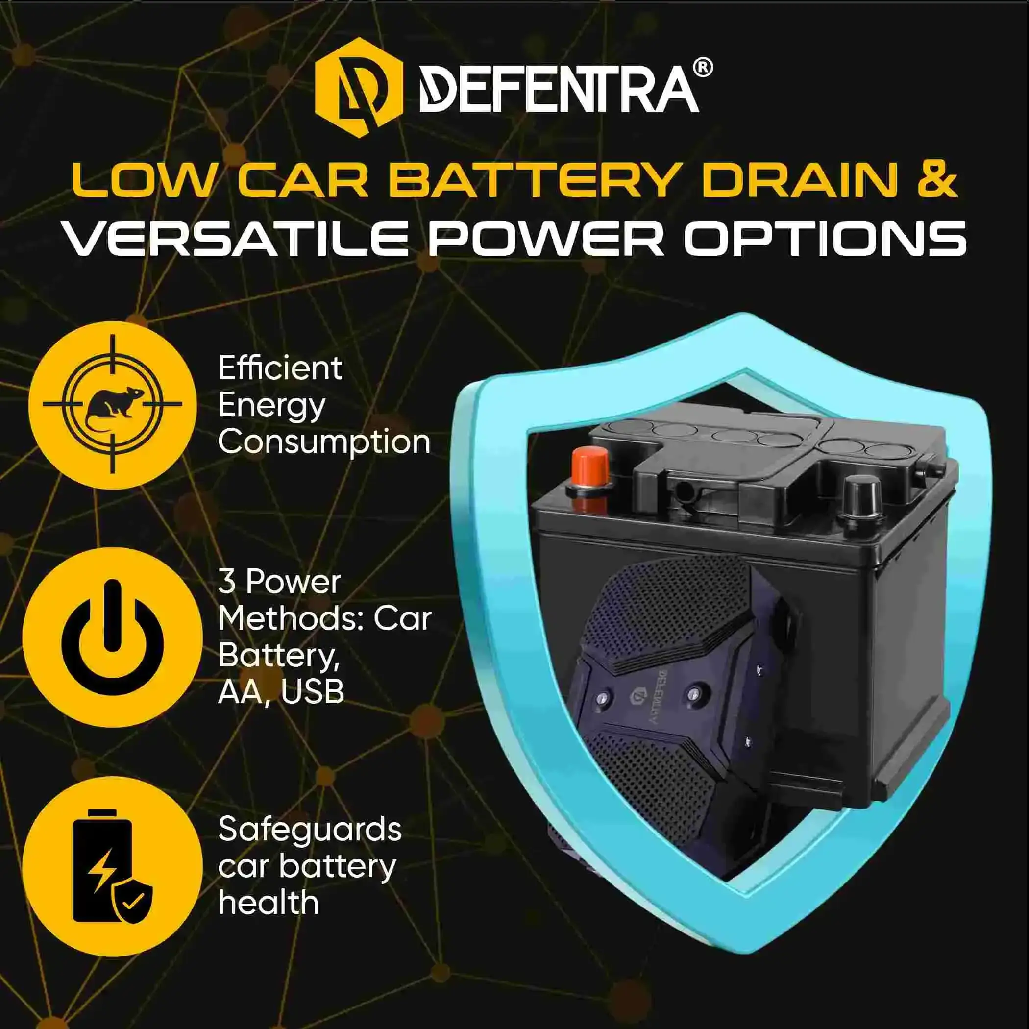 DEFENTRA Low Battery Drain Feature